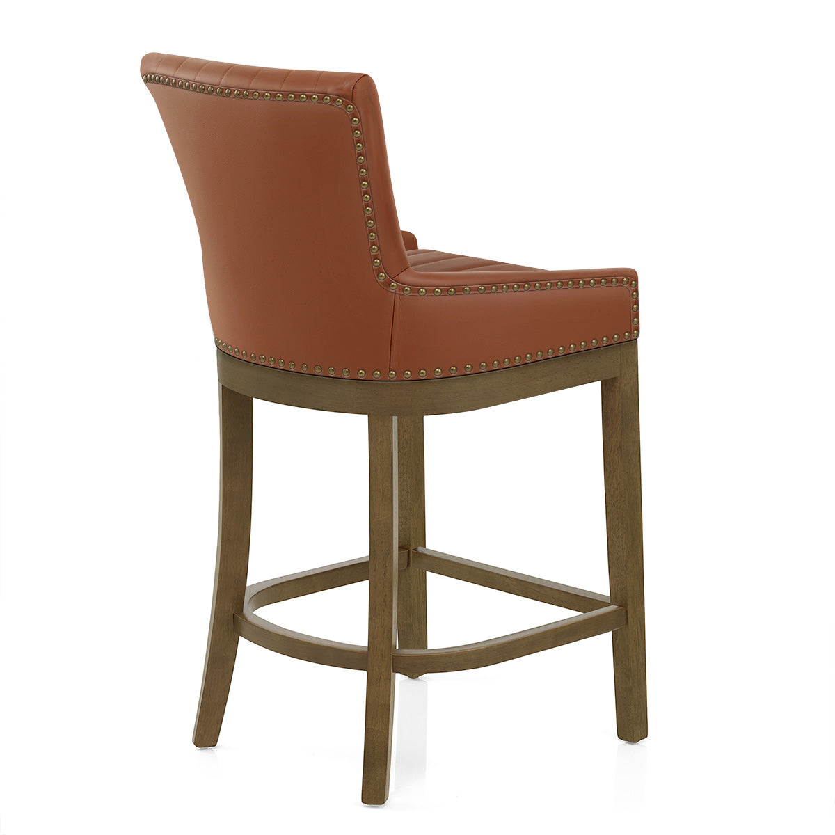 Chiltern Oak Bar Stool Brown Leather
