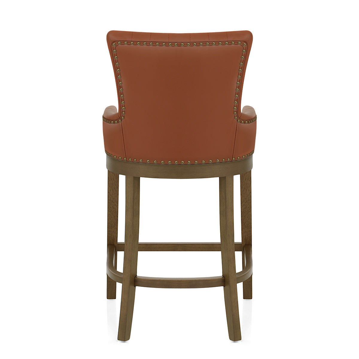 Chiltern Oak Bar Stool Brown Leather