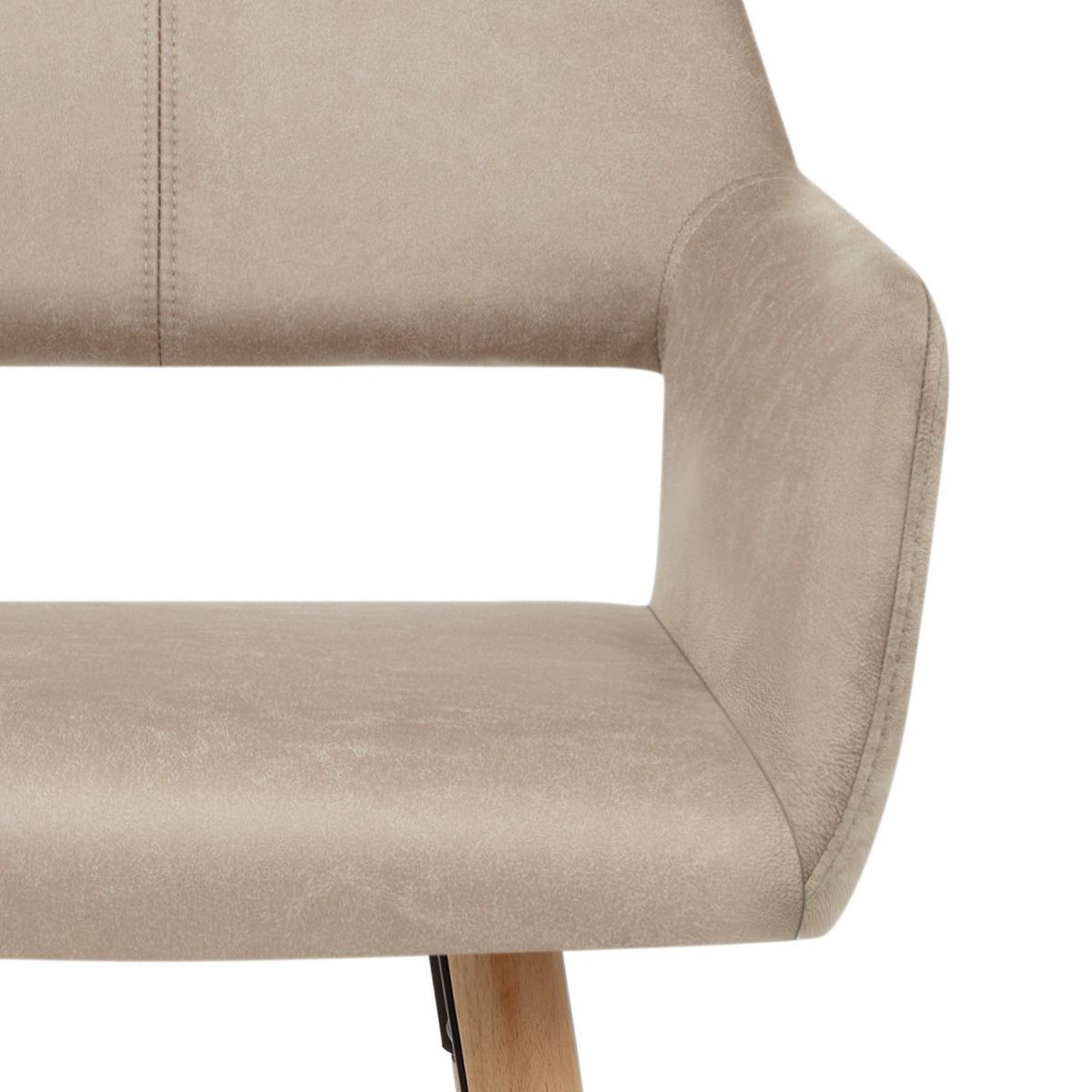 Chaise de Bar Bois Faux Cuir Antique - Kite Taupe
