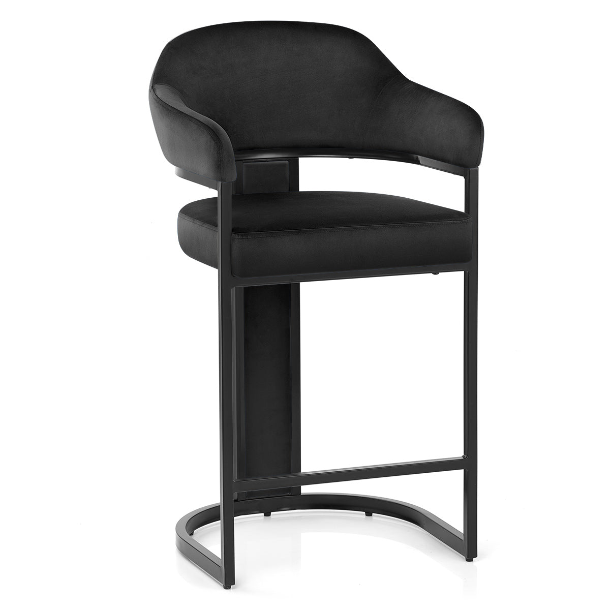 Tabouret de Bar Velours - Niagara Noir