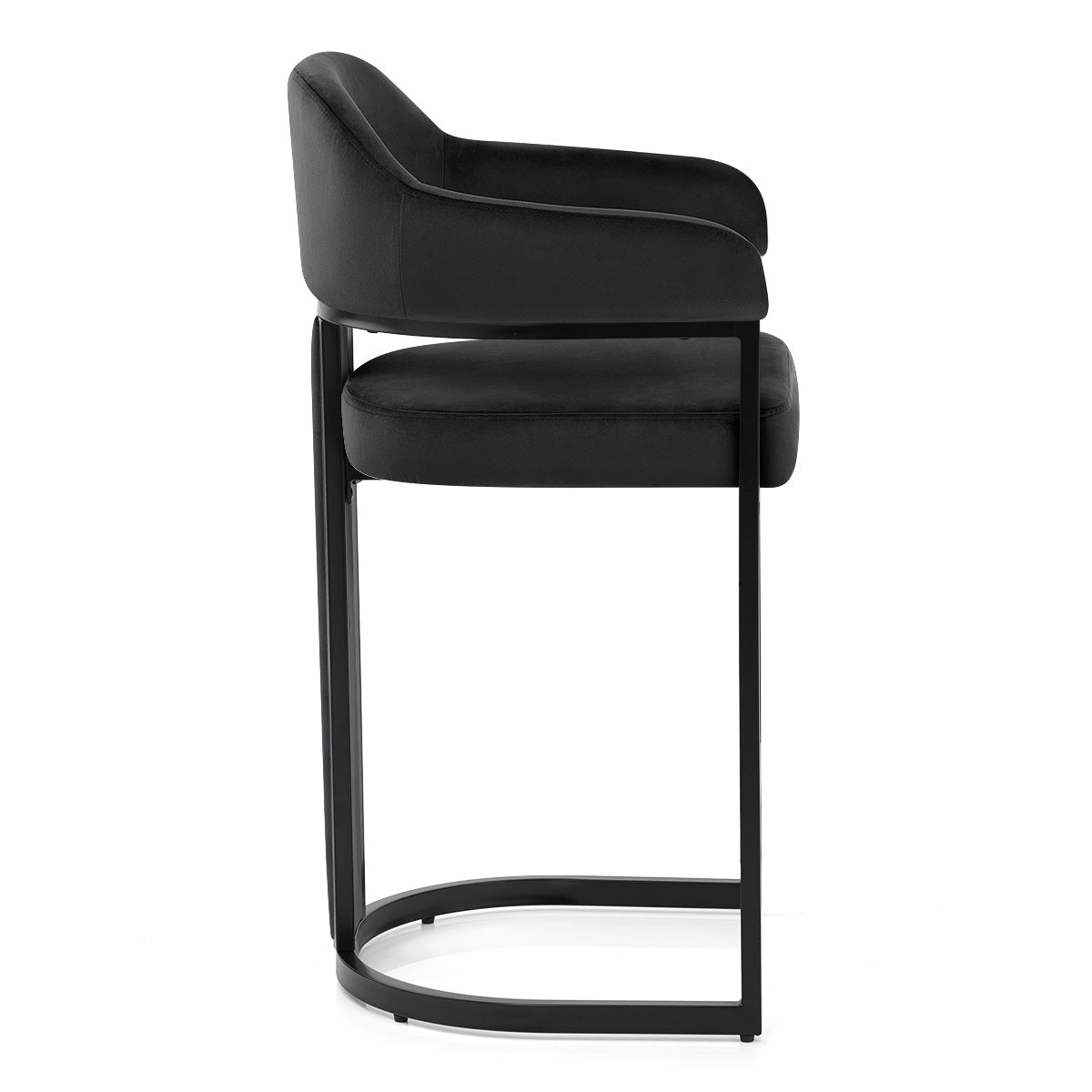 Tabouret de Bar Velours - Niagara Noir