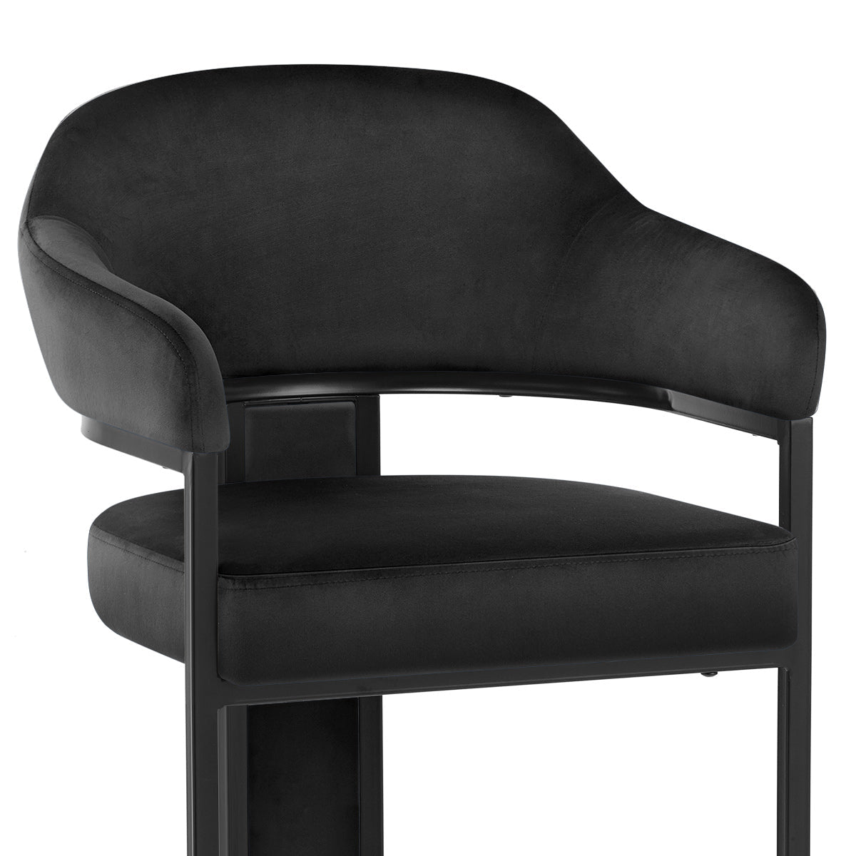 Tabouret de Bar Velours - Niagara Noir