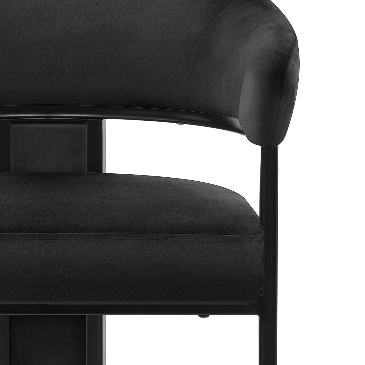 Tabouret de Bar Velours - Niagara Noir