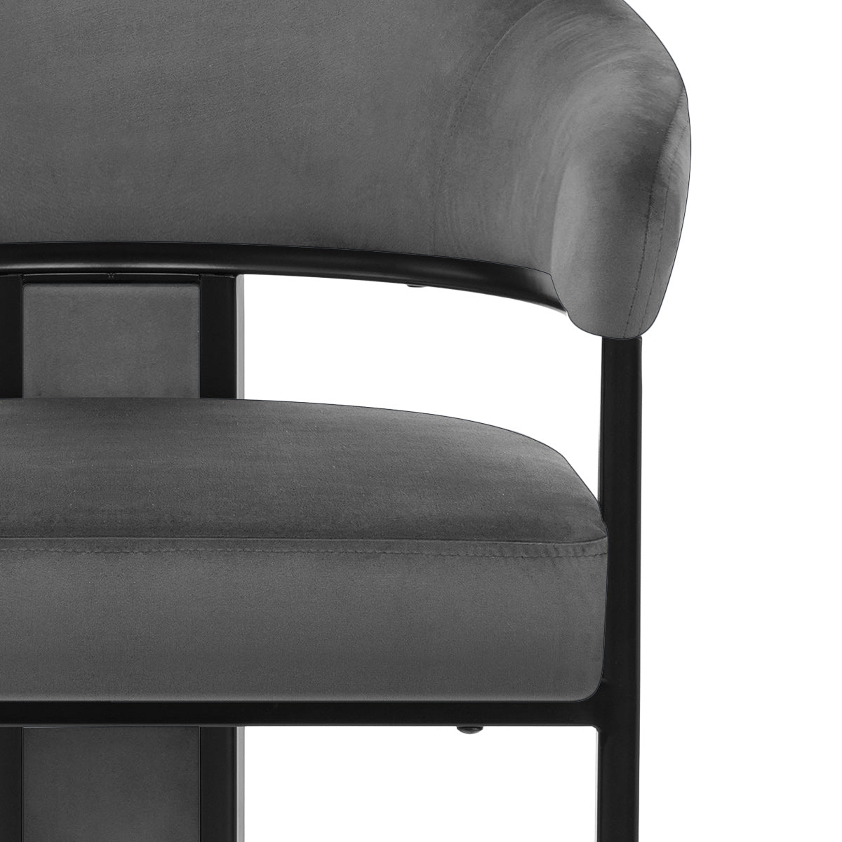 Niagara Bar Stool Grey Velvet