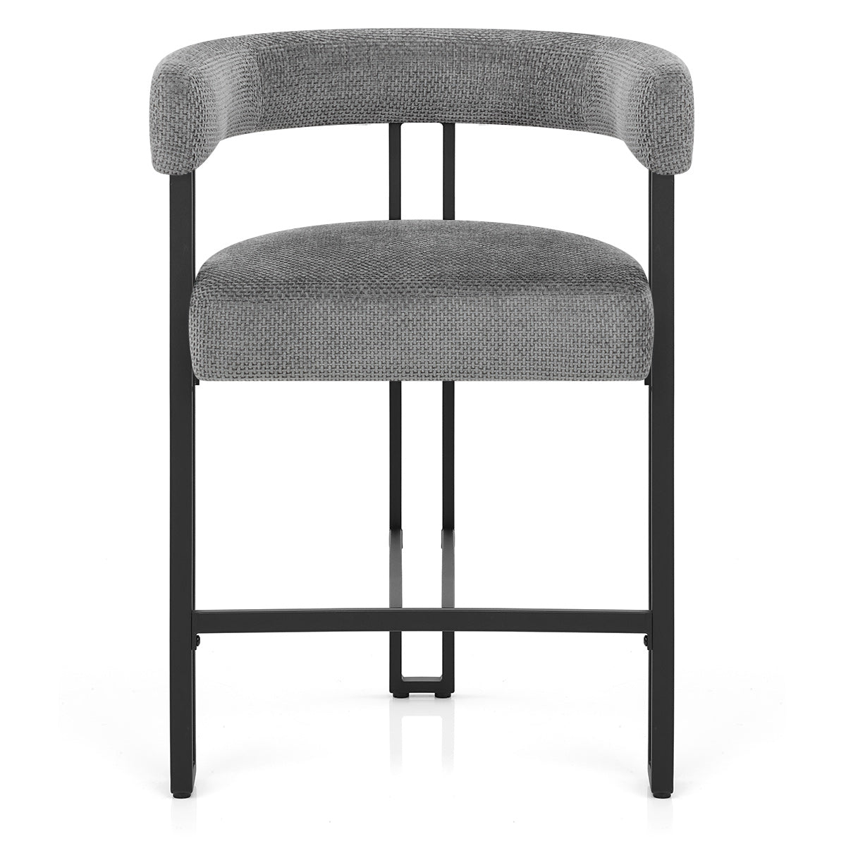 Tabouret de Bar Métal Tissu - Gigi Gris