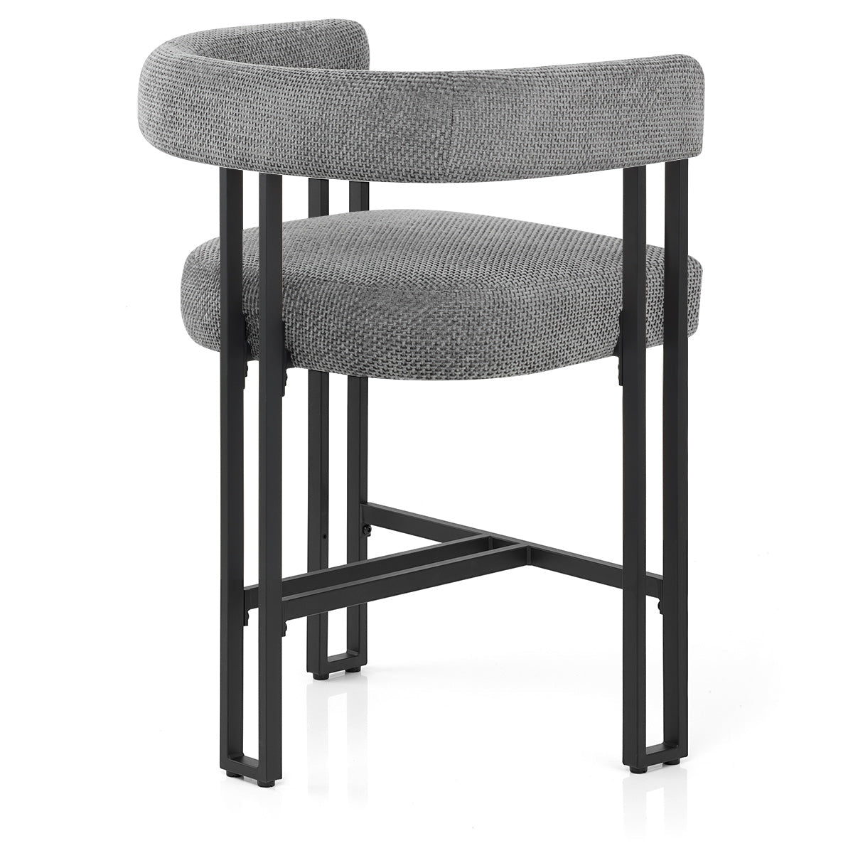 Tabouret de Bar Métal Tissu - Gigi Gris