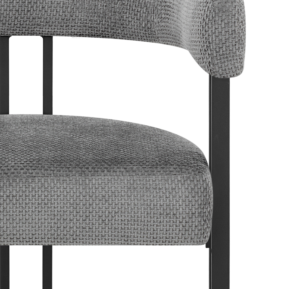 Tabouret de Bar Métal Tissu - Gigi Gris
