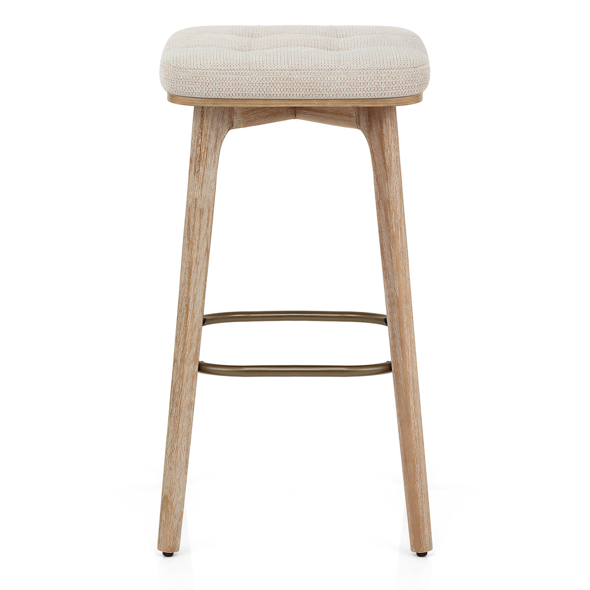Tabouret Tissu Bois - Malmo Beige