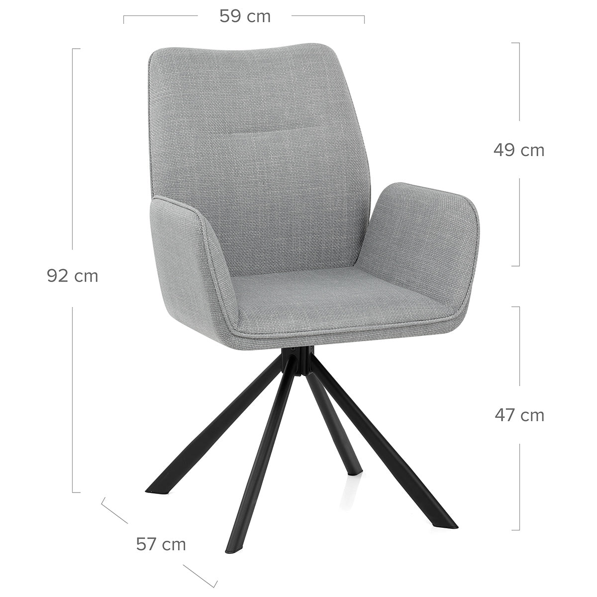 Chaise Tissu - Rici Gris