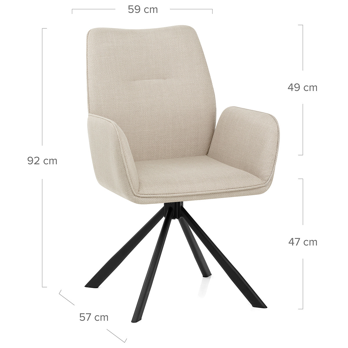 Chaise Tissu - Rici Taupe