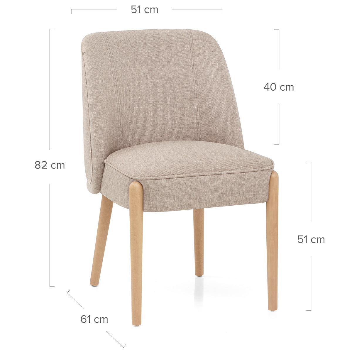 Chaise Tissu - Avon Taupe