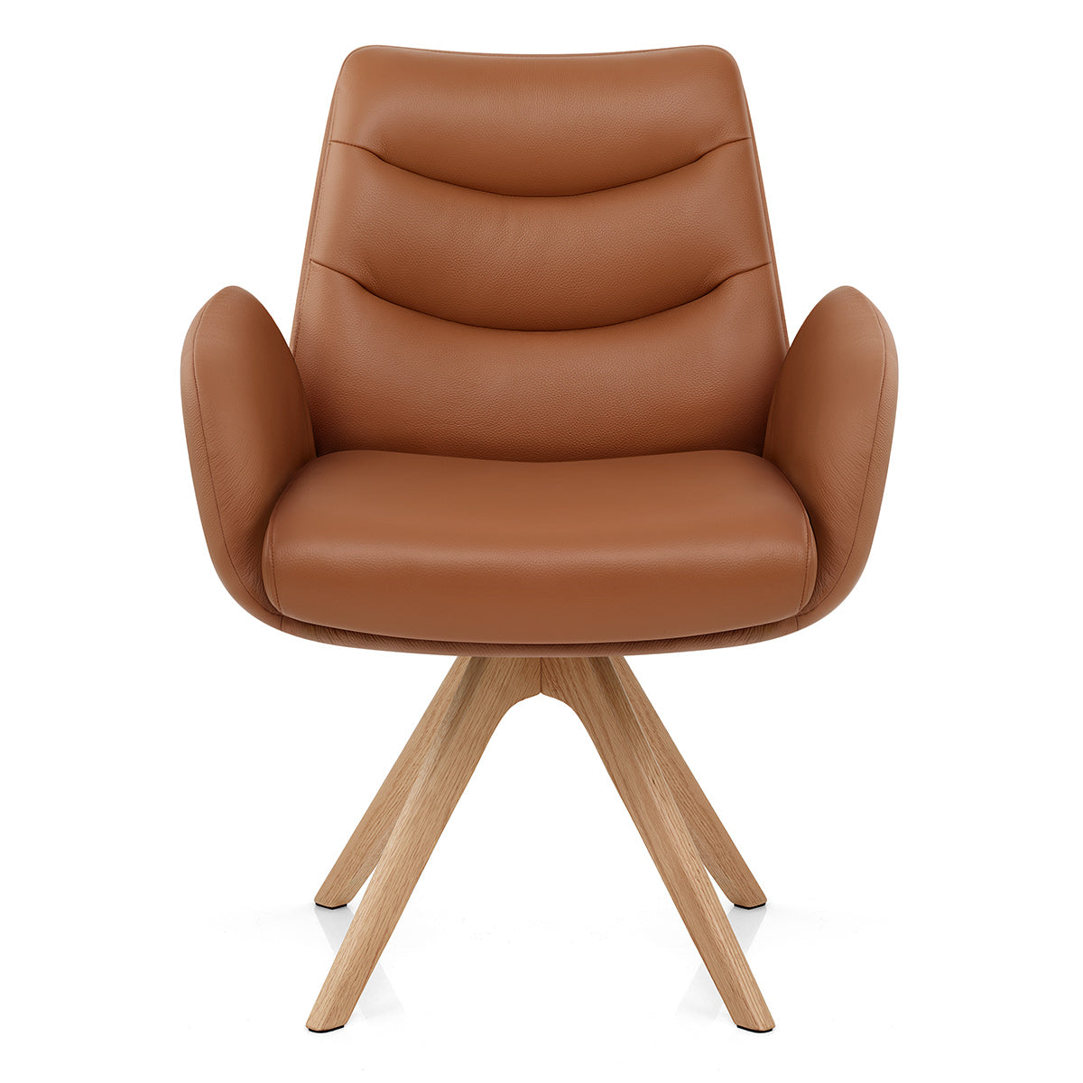 Fauteuil Bois Cuir Véritable - Madrid Marron