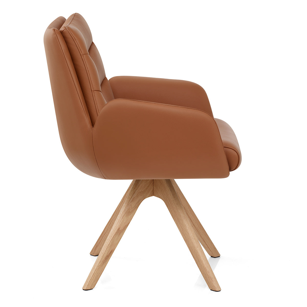 Fauteuil Bois Cuir Véritable - Madrid Marron