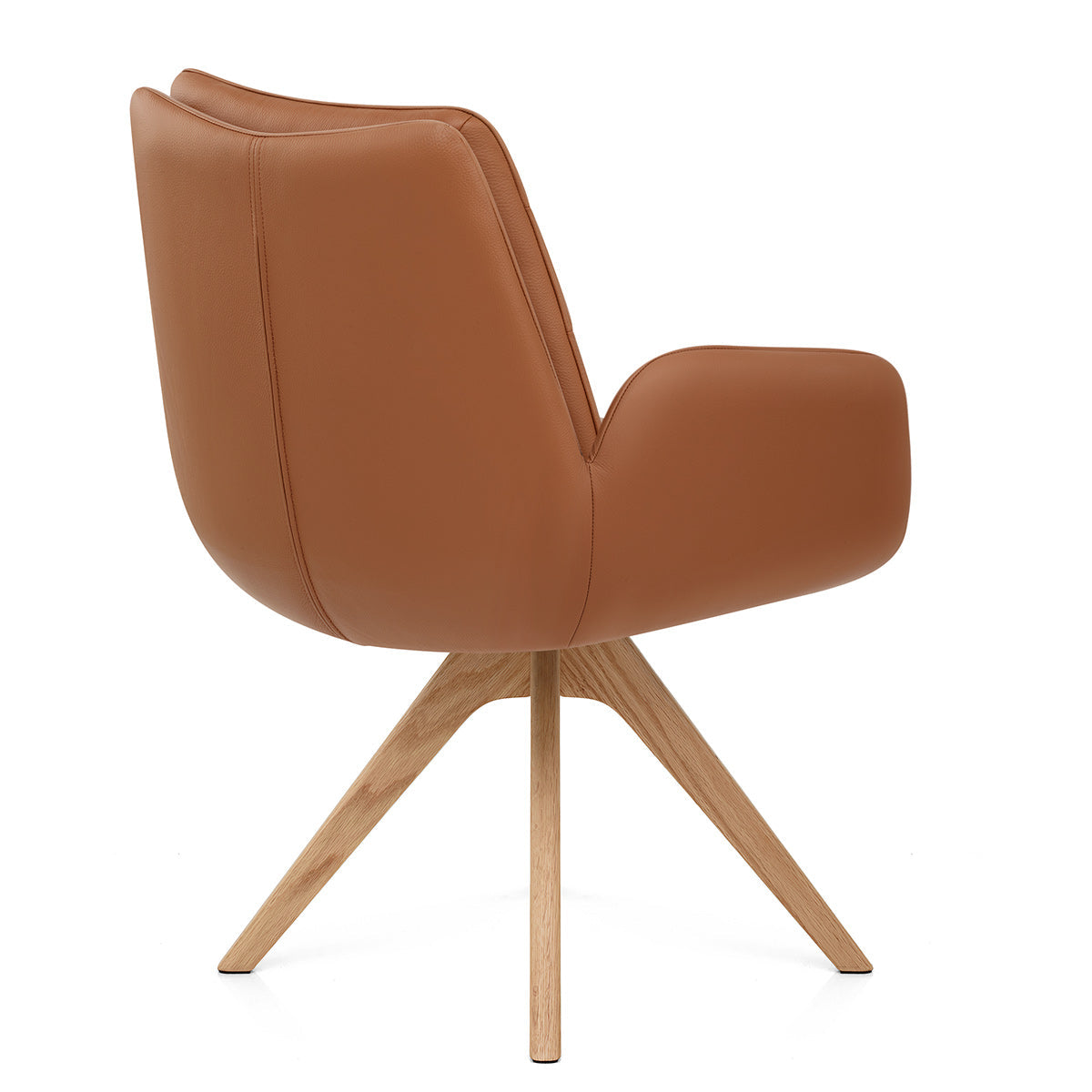 Fauteuil Bois Cuir Véritable - Madrid Marron