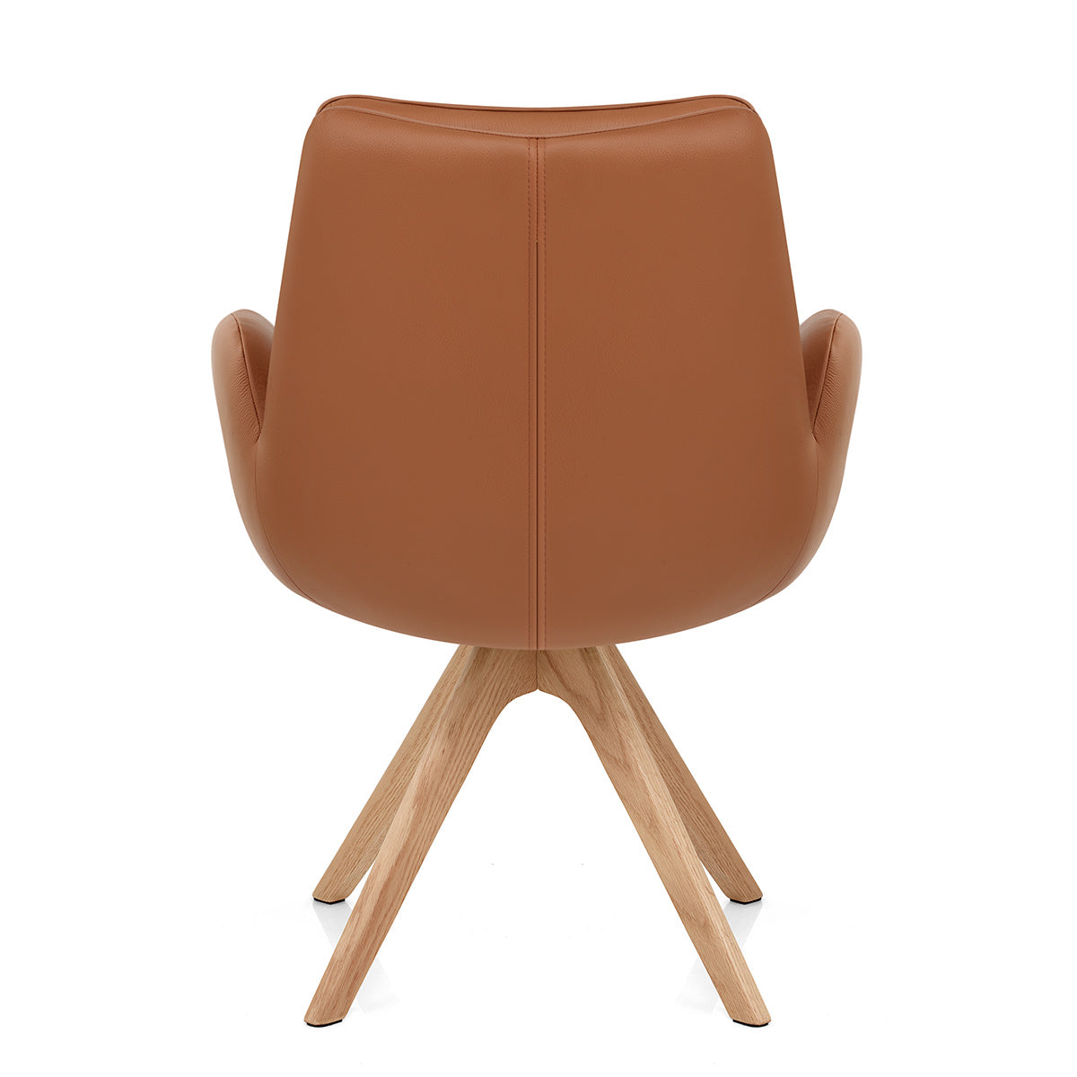 Fauteuil Bois Cuir Véritable - Madrid Marron