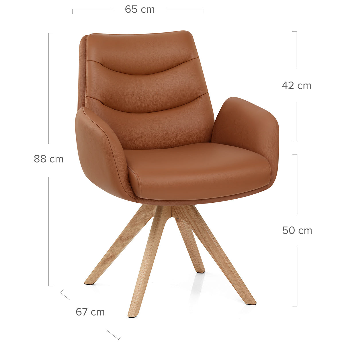 Fauteuil Bois Cuir Véritable - Madrid Marron