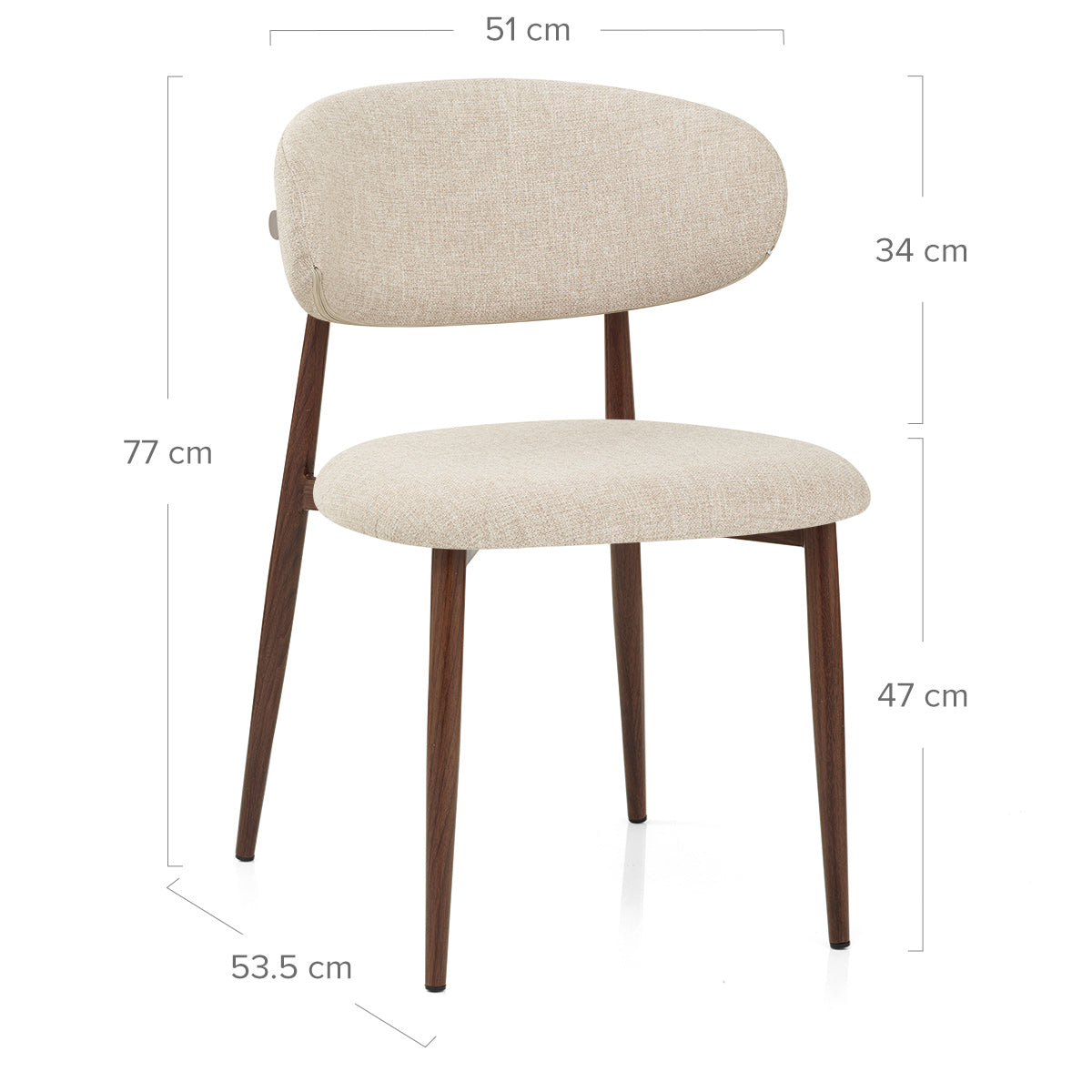 Chaise Tissu - Harrow Crème