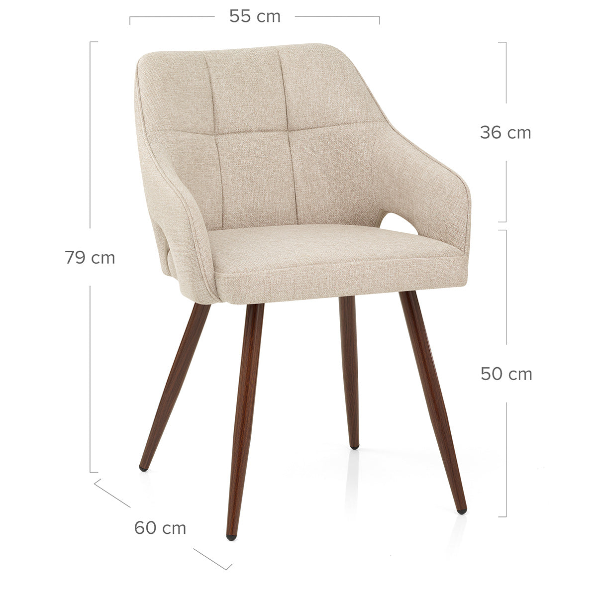 Chaise Tissu - Elio Crème