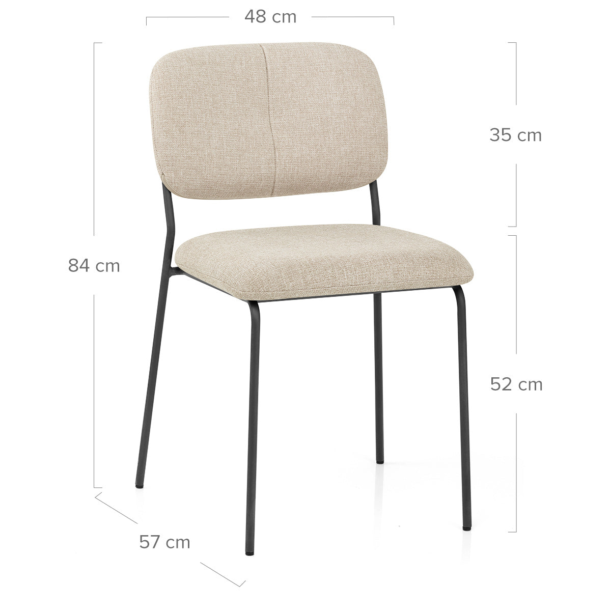Chaise Tissu Empilable - Lila Crème