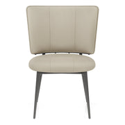 Chaise Cuir eco Graphite Brossé - Ellis Taupe
