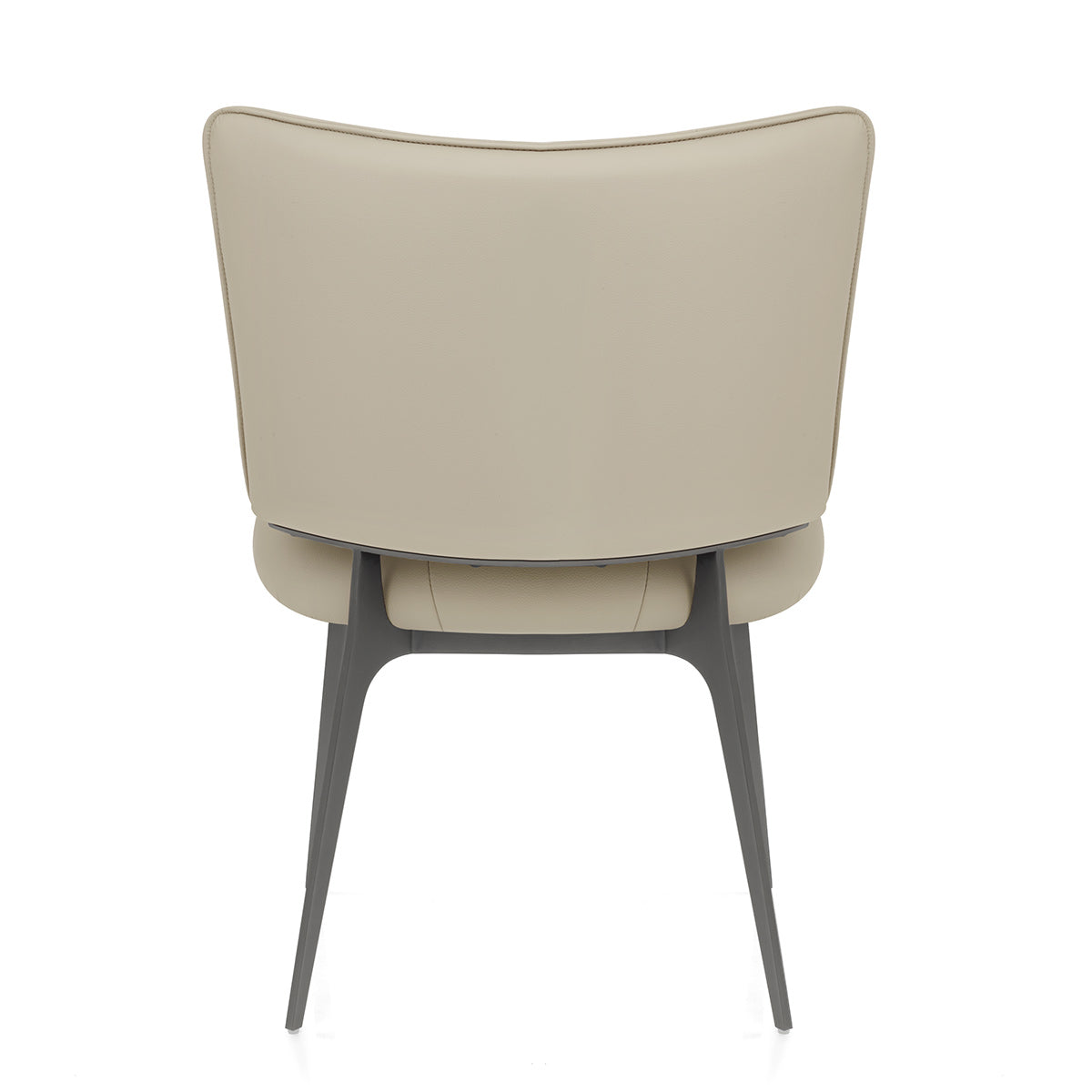 Chaise Cuir eco Graphite Brossé - Ellis Taupe