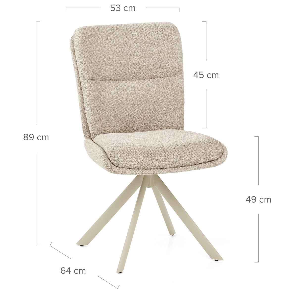 Chaise Tissu - Epsom Crème