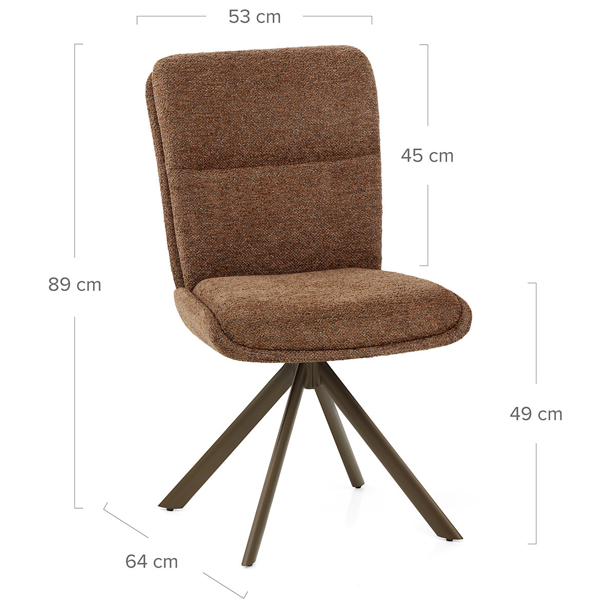 Chaise Tissu - Epsom Marron