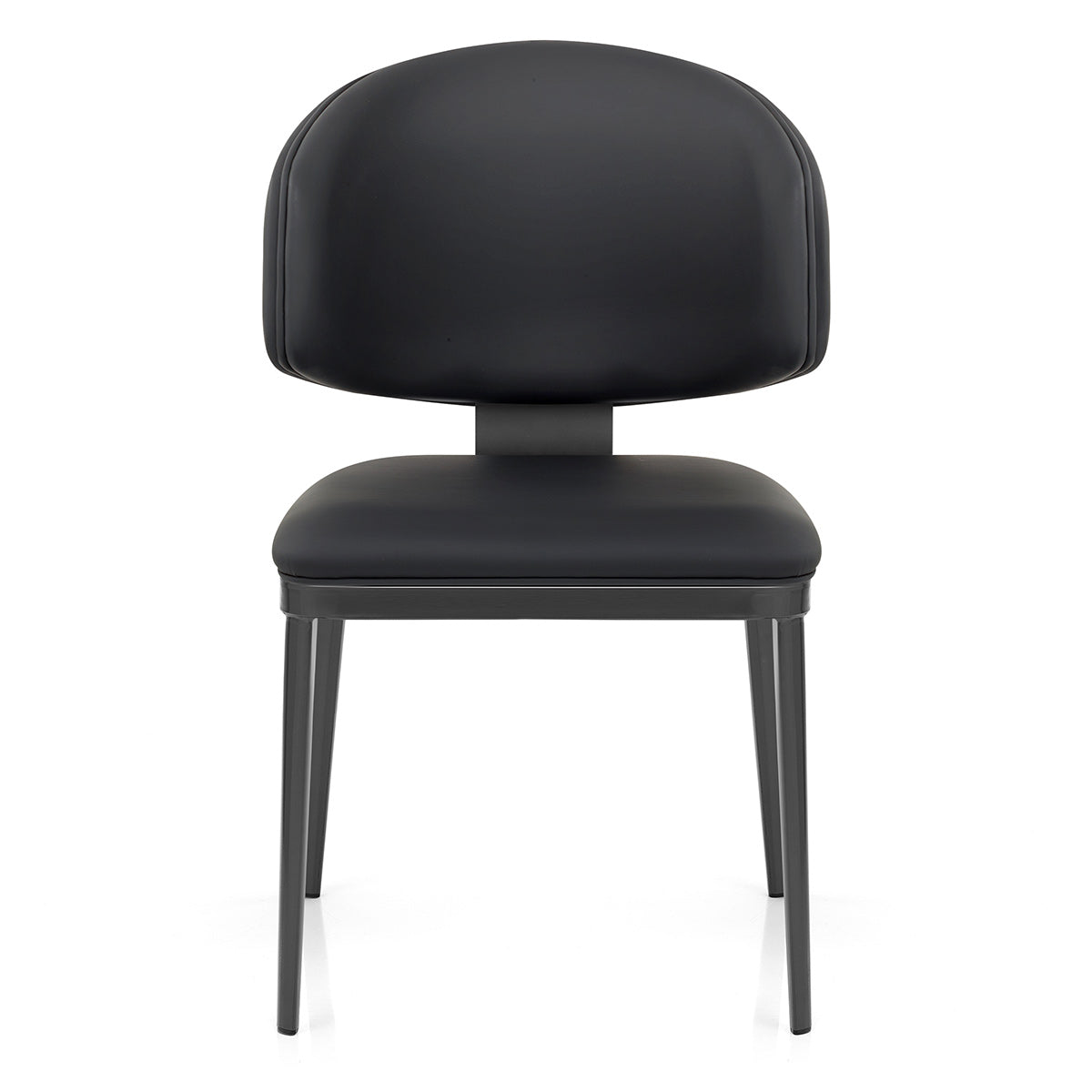 Chaise Faux Cuir Graphite - Elton Noir