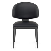 Chaise Faux Cuir Graphite - Elton Noir