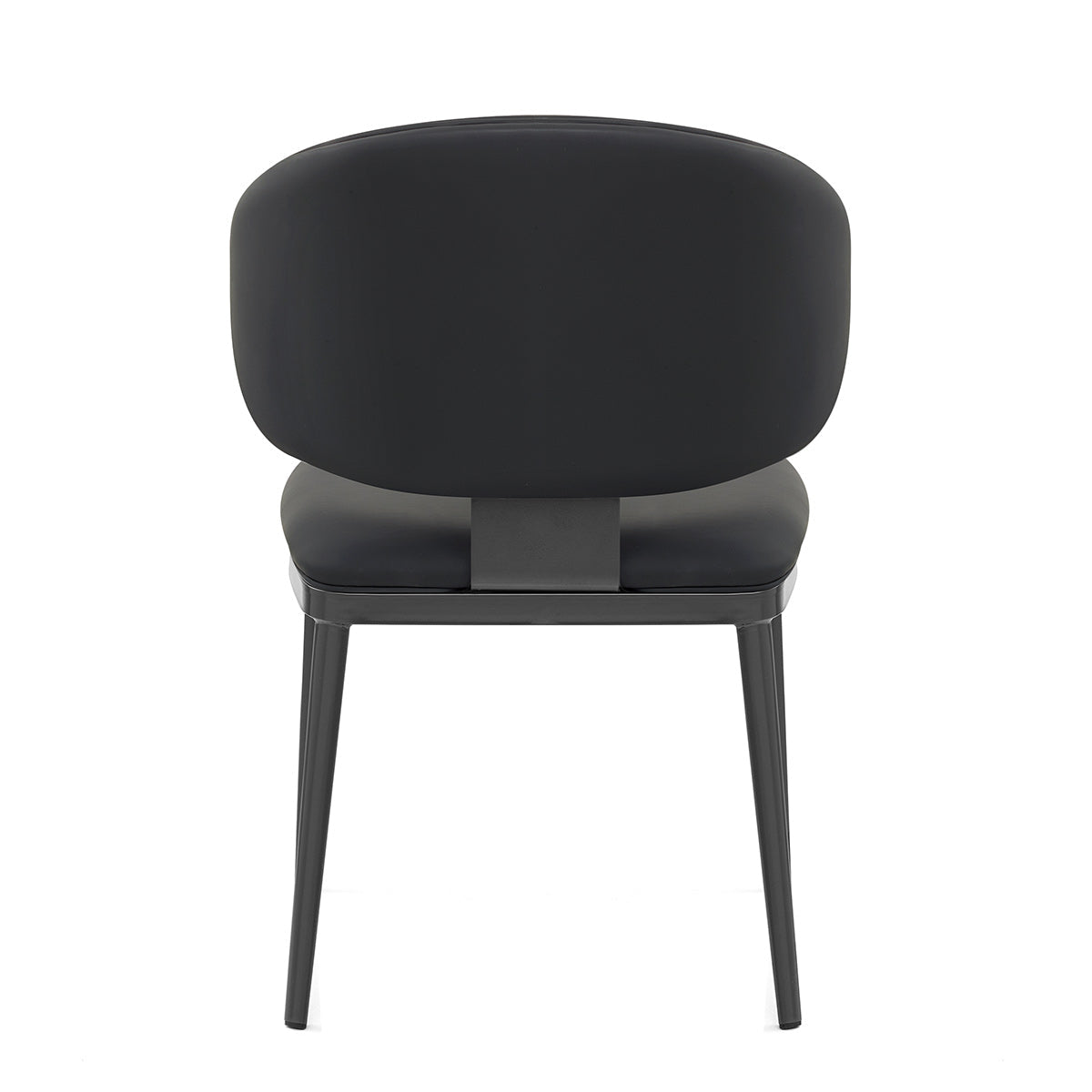 Chaise Faux Cuir Graphite - Elton Noir