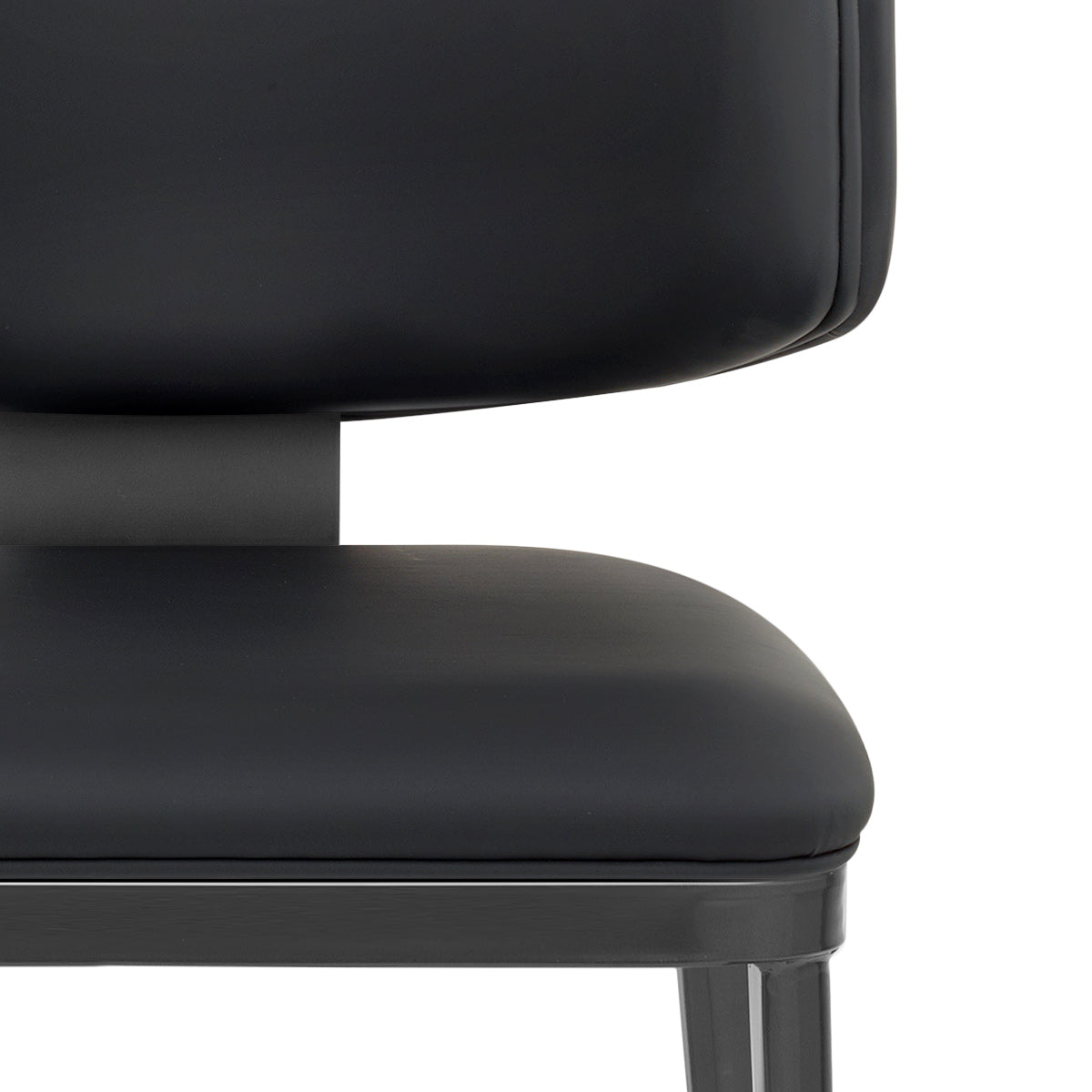 Chaise Faux Cuir Graphite - Elton Noir