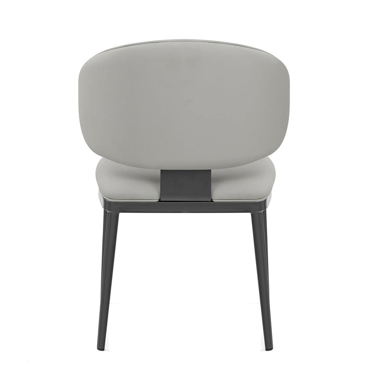 Chaise Faux Cuir Graphite - Elton Gris Clair