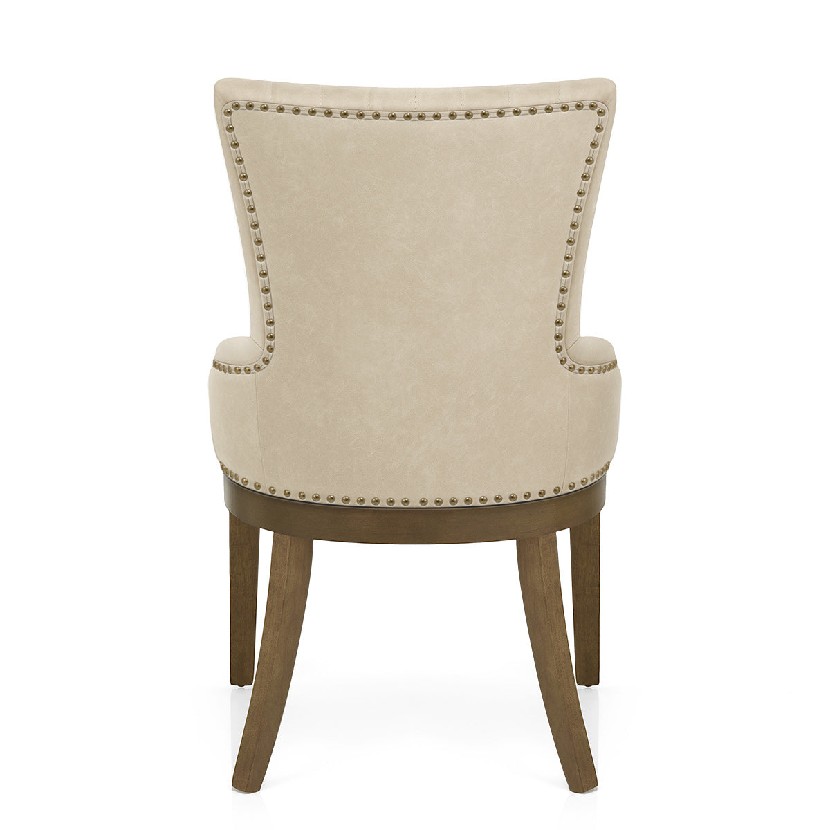 Chaise Bois Faux Cuir - Chiltern Crème
