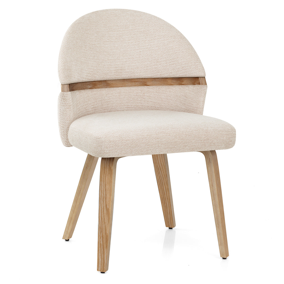 Chaise Bois Tissu - Odessa Crème