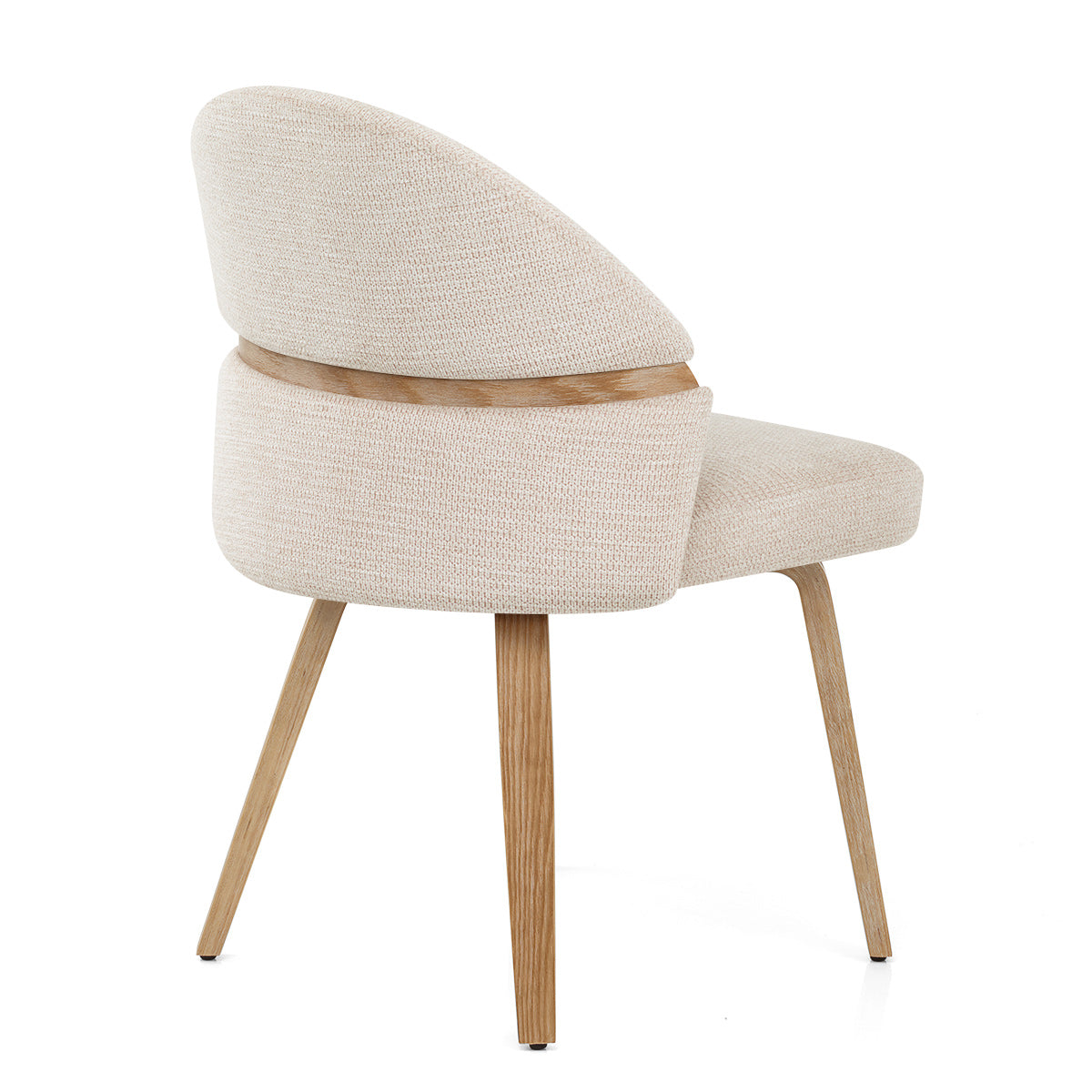 Chaise Bois Tissu - Odessa Crème