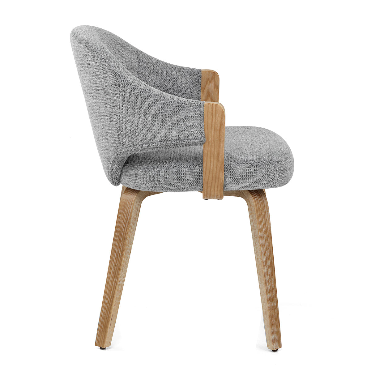 Chaise Bois Tissu - Otto Gris