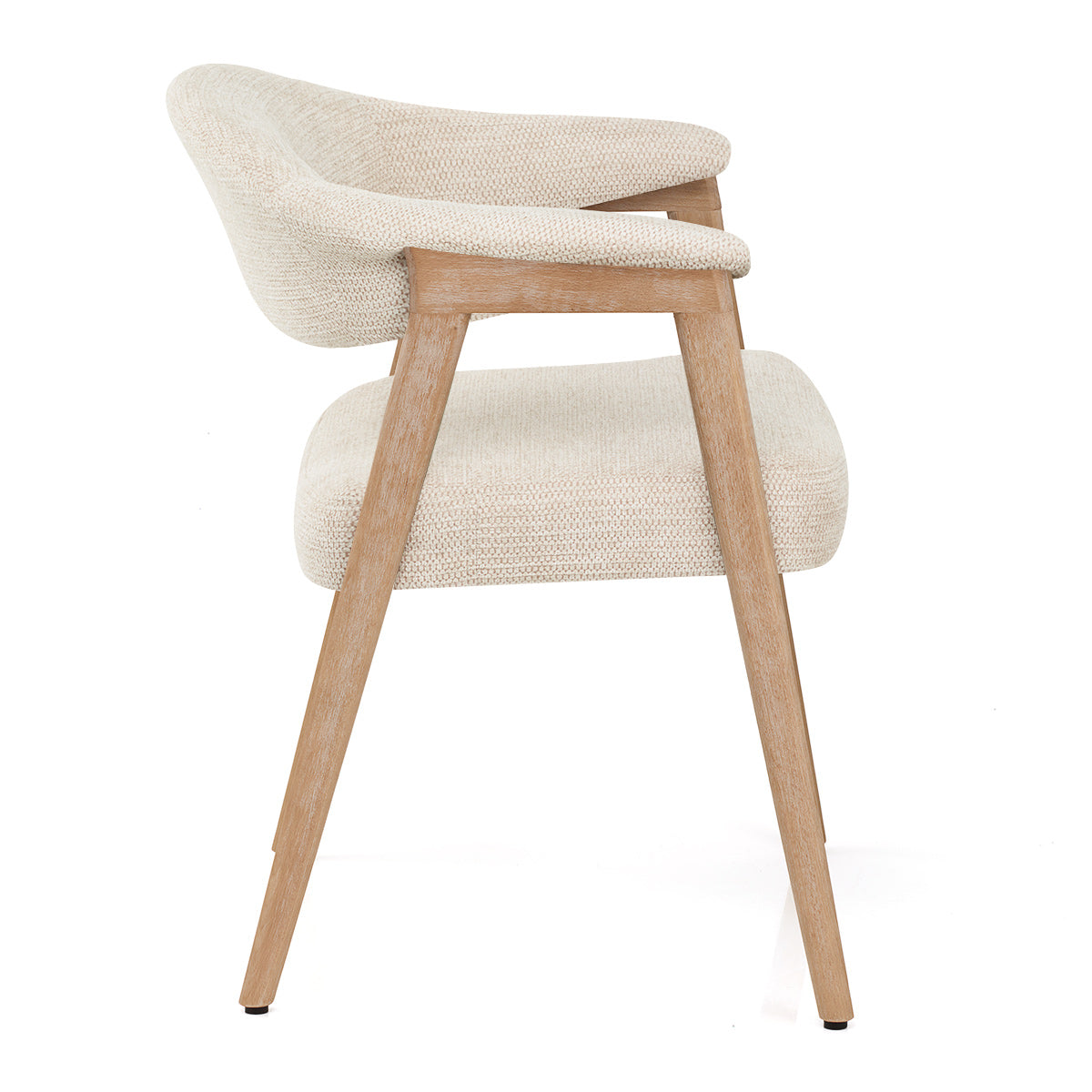 Chaise Bois Tissu - Falco Crème