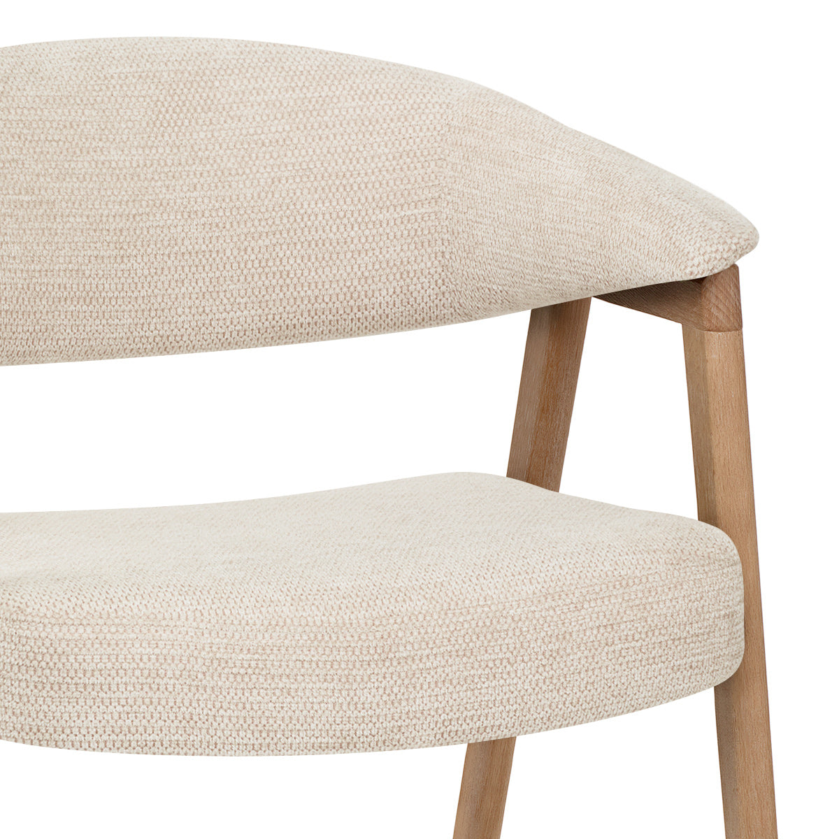 Chaise Bois Tissu - Falco Crème