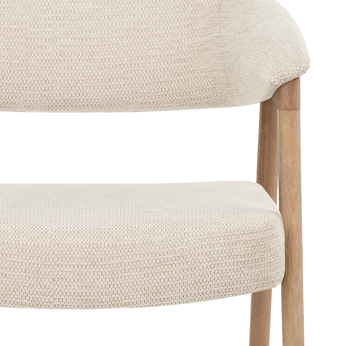 Chaise Bois Tissu - Falco Crème