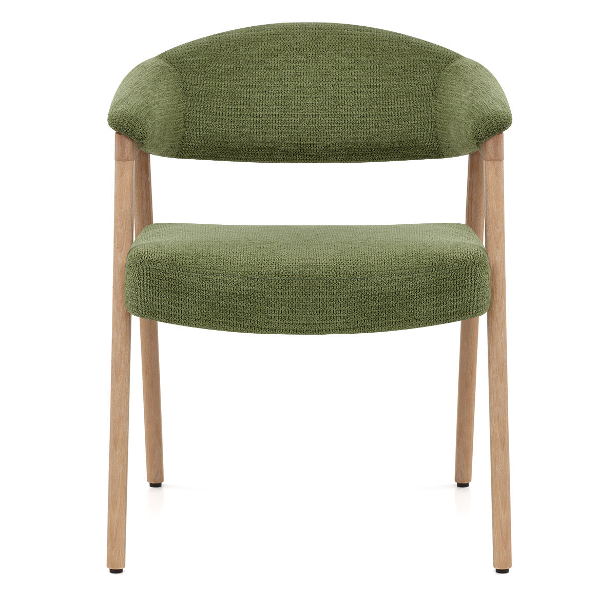 Falco Chair Oak & Green Fabric