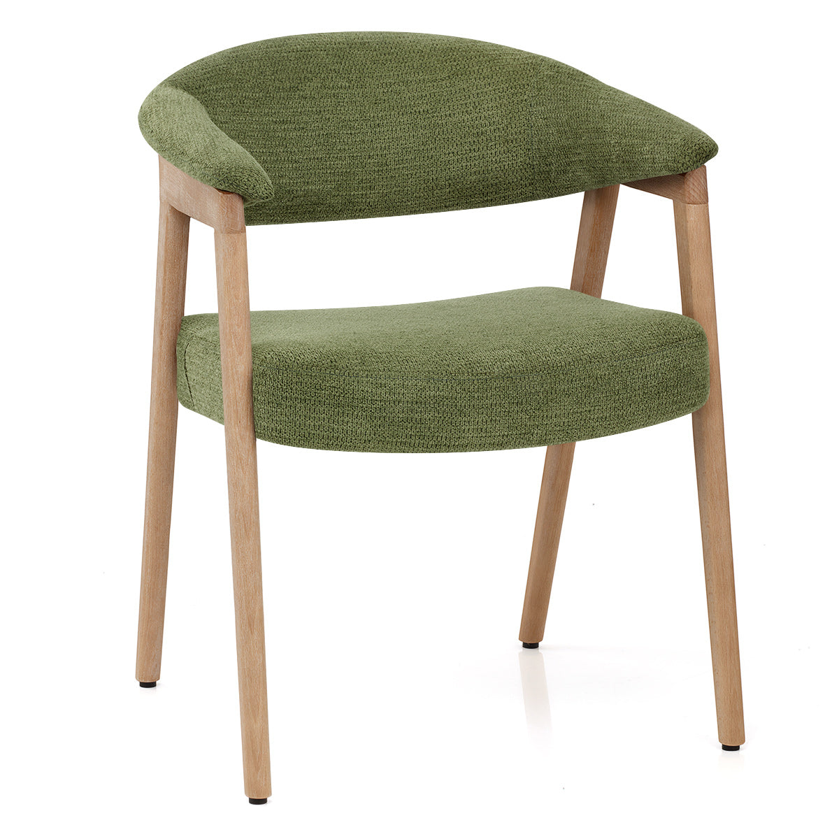 Falco Chair Oak & Green Fabric