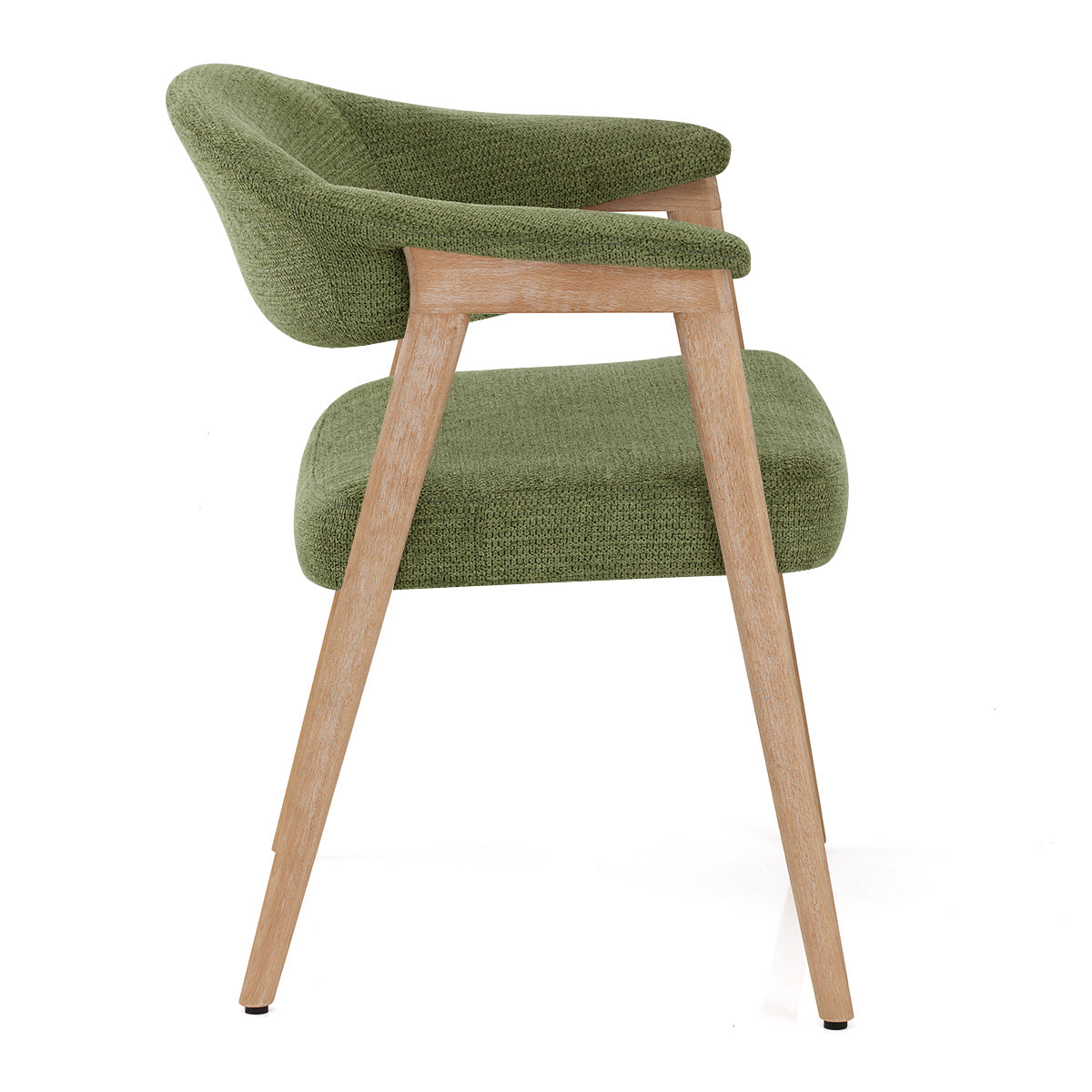 Falco Chair Oak & Green Fabric