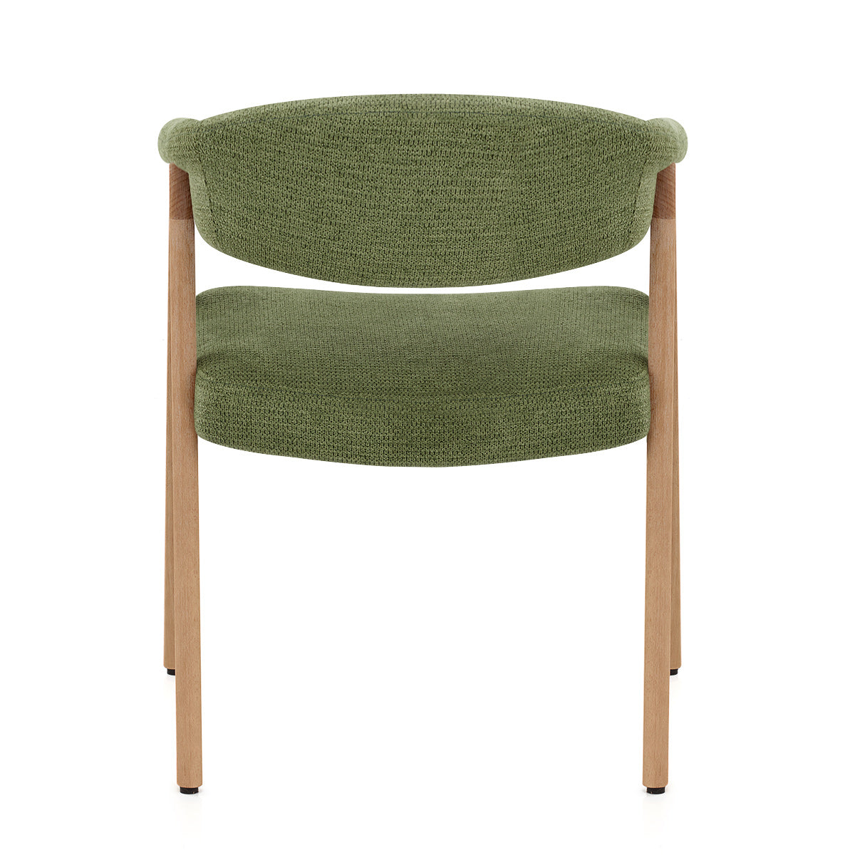 Falco Chair Oak & Green Fabric