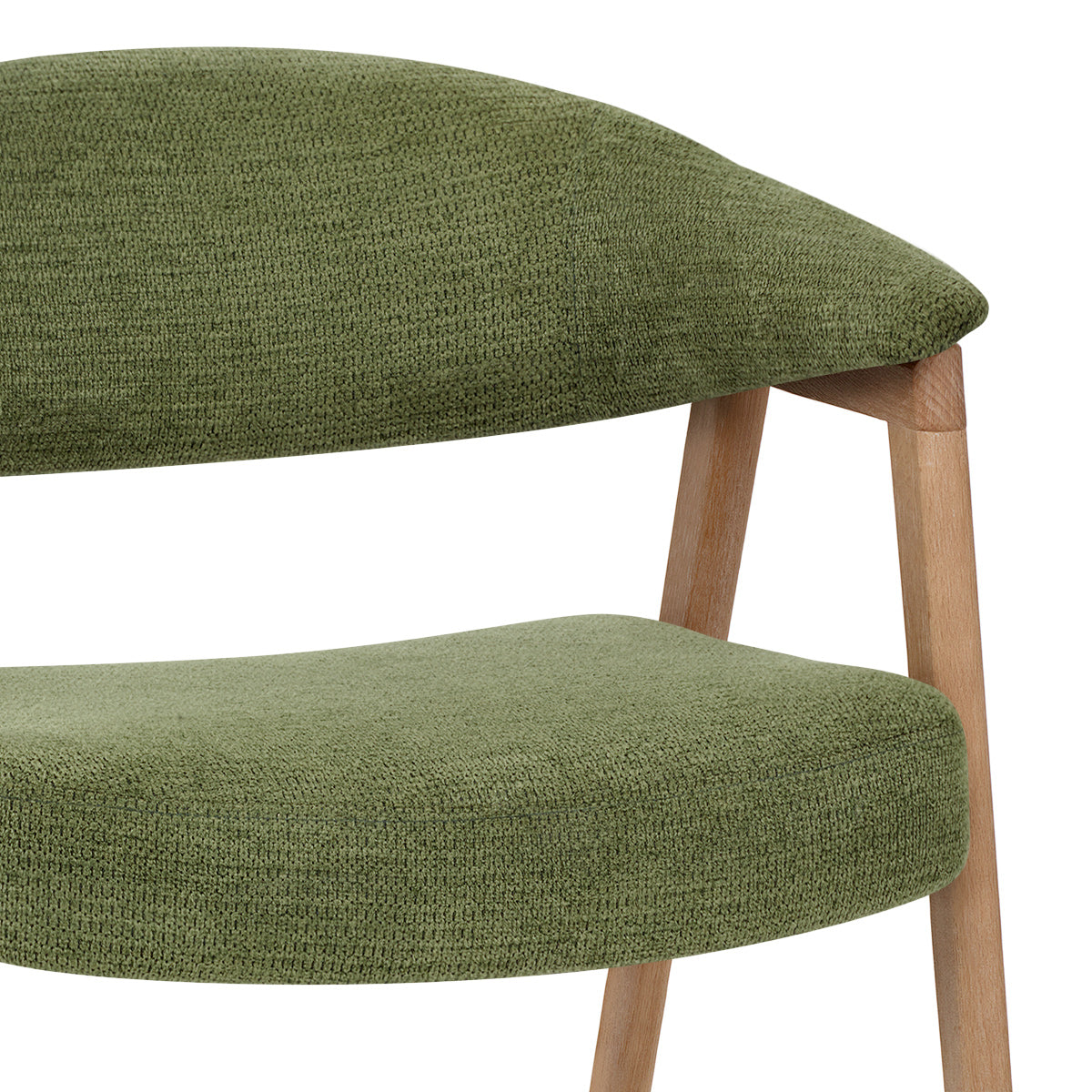 Falco Chair Oak & Green Fabric