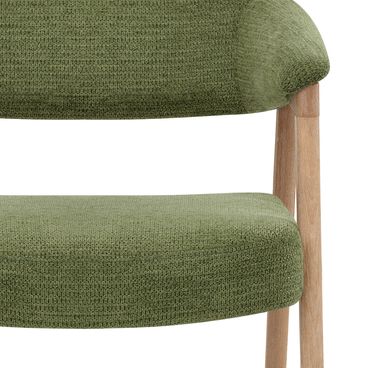 Falco Chair Oak & Green Fabric
