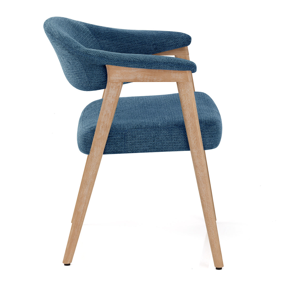 Falco Chair Oak & Blue Fabric