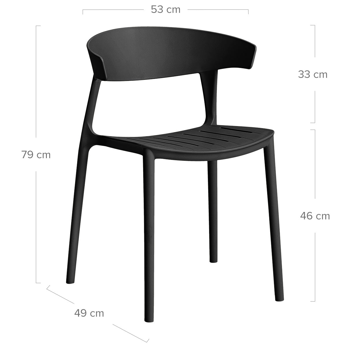 Chaise de Jardin Résine - Sky Noir