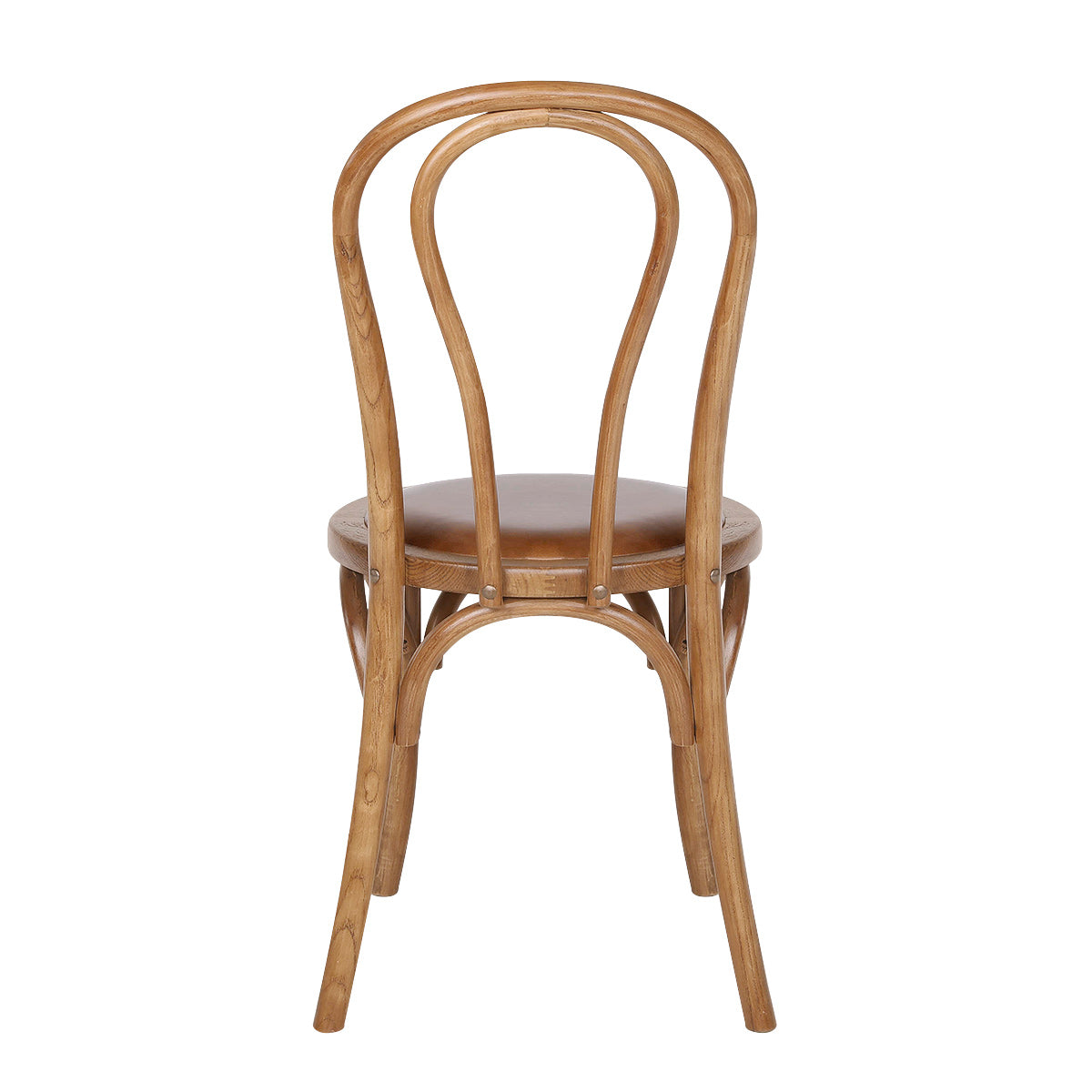 Henri Walnut Bistro Chair Brown Real Leather