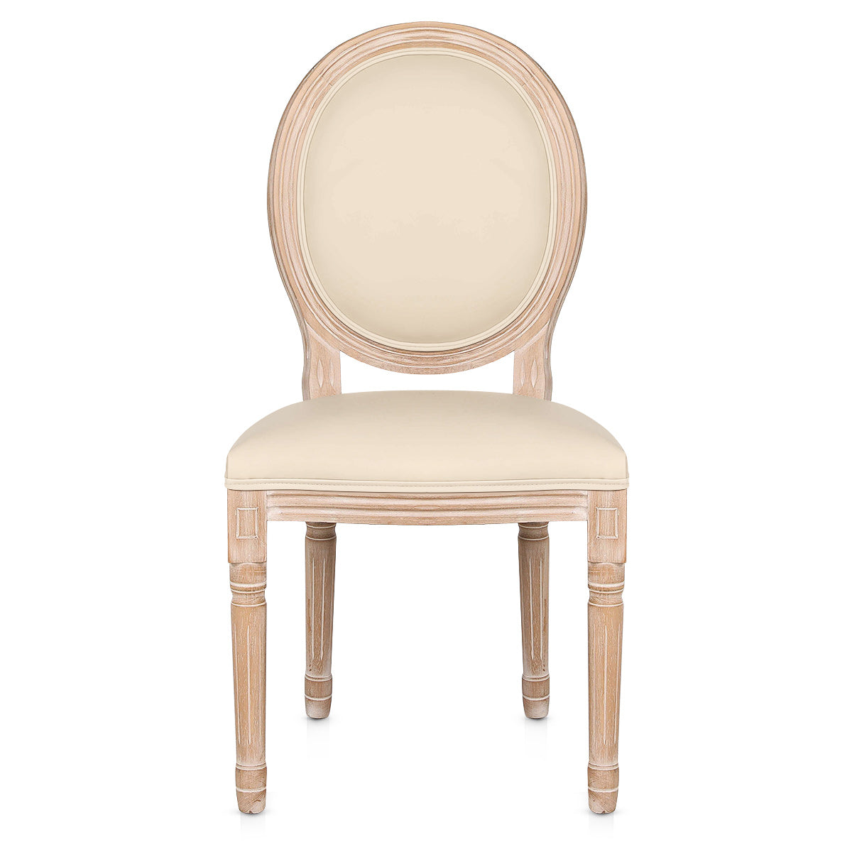 Louis Dining Cream Real Leather