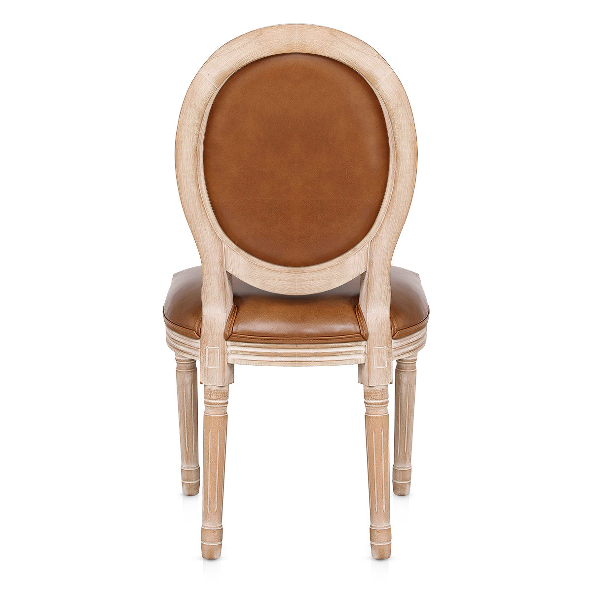 Louis Dining Brown Real Leather